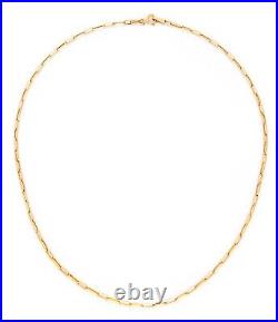 9ct Yellow Gold 18 inch Paperclip Chain Oval 2mm Link UK Hallmarked