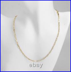 9ct Yellow Gold 18 inch Paperclip Chain Oval 2mm Link UK Hallmarked