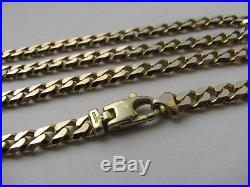 9ct Yellow Gold 20.50 Traditional Heavy Solid Curb Chain 25.8g Vintage Stunning