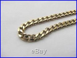 9ct Yellow Gold 20.50 Traditional Heavy Solid Curb Chain 25.8g Vintage Stunning