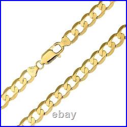 9ct Yellow Gold 22 inch CURB Chain Chunky 6.75mm Width UK Hallmarked