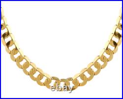 9ct Yellow Gold 24 inch CURB Chain Chunky 6.75mm Width UK Hallmarked