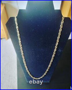 9ct Yellow Gold 24inch fancy link chain. 47.9g