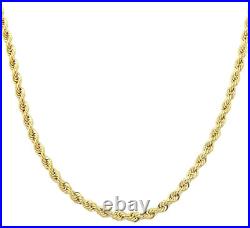 9ct Yellow Gold 26 inch Rope Chain 3mm Width UK Hallmarked