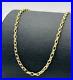 9ct Yellow Gold 2mm Oval Link Belcher Hallmarked Chain 16 18 20 22 24 New