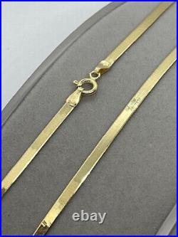 9ct Yellow Gold 3mm Flat Snake Link Chain 18 / 45cm (578)