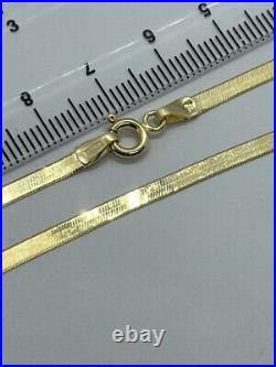 9ct Yellow Gold 3mm Flat Snake Link Chain 18 / 45cm (578)