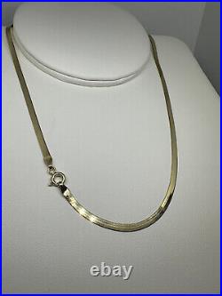 9ct Yellow Gold 3mm Flat Snake Link Chain 18 / 45cm (578)