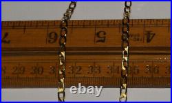 9ct Yellow Gold 4mm Curb Chain Necklace 50.5cm