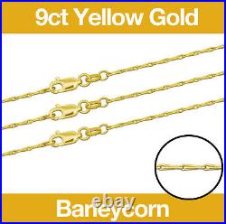9ct Yellow Gold Barleycorn Jewellery Chain 16/18/20 Necklace HALLMARKED