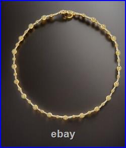 9ct Yellow Gold Beaded Chain Necklace 16 inch Full Beads Chocker Chocker 375