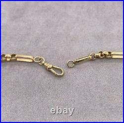 9ct Yellow Gold Belcher 5x1 Fob Chain Hollow Links 51cm 34.1g Preloved