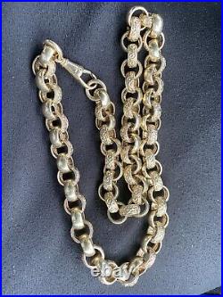 9ct Yellow Gold Belcher Chain Neclace, 166 Grams, 26, Very Big And Heavy