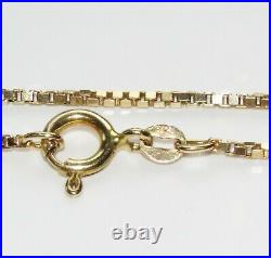 9ct Yellow Gold Box Chain Bracelet 7 inches