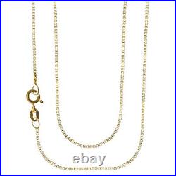 9ct Yellow Gold Box Chain Necklace 3.25g 22 (55cm) Comes in a gift box