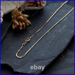 9ct Yellow Gold Box Chain Necklace 3.25g 22 (55cm) Comes in a gift box