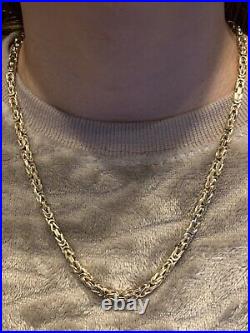 9ct Yellow Gold Byzantine/ Etruscan Chain Necklace 53.3g 20 Fully Hallmarked