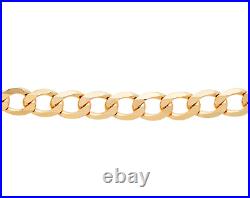 9ct Yellow Gold CURB Chain Necklace 2.5mm 16 18 20 22 24 inch