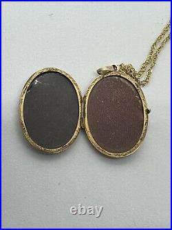 9ct Yellow Gold Chain & Locket Necklace (E215)