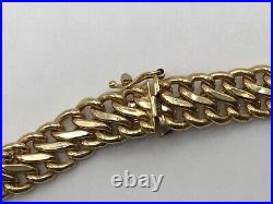 9ct Yellow Gold Chain With Side Safety Catch 43.7 cm Chunky Look