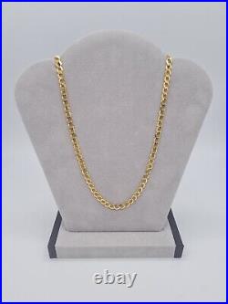 9ct Yellow Gold Curb Chain 20 Inches 5 mm 10.8 Grams Fully Hallmarked