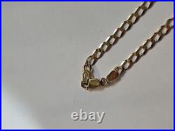9ct Yellow Gold Curb Chain, 22 Inches