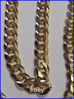 9ct Yellow Gold Curb Chain, Hallmarked