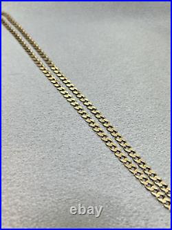 9ct Yellow Gold Curb Chain Hallmarked 9k Yellow Gold Unisex Chain 21