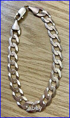9ct Yellow Gold Curb Link Bracelet 8.5 Long