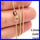 9ct Yellow Gold Curb Link Chain Necklace 1.2mm 9 Carat Choose your size