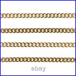 9ct Yellow Gold Curb Link Chain Necklace 1.2mm 9 Carat Choose your size