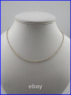 9ct Yellow Gold D-Cut Chain 18 INCH 2.2mm Wide Full UK Hallmark & Boxed