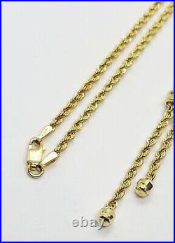 9ct Yellow Gold Dangling Tassels Necklace 18'' chain