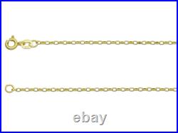 9ct Yellow Gold Diamond Cut Belcher Jewellery Chain 16-20 Necklace Hallmarked