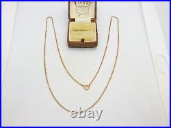 9ct Yellow Gold Diamond Cut Curb Link Chain Necklace Vintage c1970 60cm Length