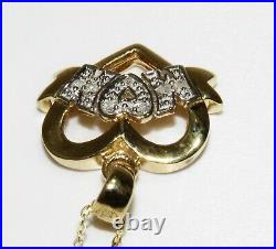 9ct Yellow Gold Diamond MUM Heart Pendant and Chain