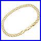 9ct Yellow Gold Double Curb Bracelet 7.5 INCH 5mm WIDTH