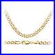 9ct Yellow Gold Double Curb Chain 3.5mm Wide By Citerna 16 18 20 22 24 Inch Long