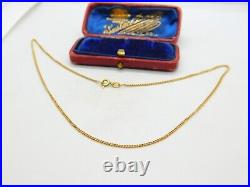 9ct Yellow Gold Essential Curb Link Chain Necklace Vintage c1970 15 Length