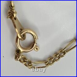 9ct Yellow Gold Figaro 16 Chain Necklace 3.14g Hallmarked 375 9k U67b