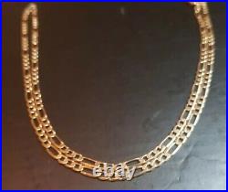 9ct Yellow Gold Figaro Chain Excellent Condition Fully Hallmarked L 51cm 6.2g