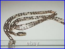 9ct Yellow Gold Figaro Chain Excellent Condition Fully Hallmarked L 51cm 6.2g