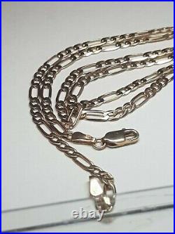 9ct Yellow Gold Figaro Chain Excellent Condition Fully Hallmarked L 51cm 6.2g