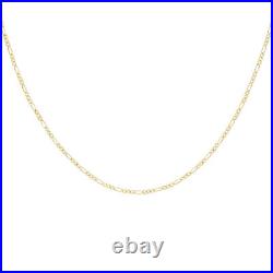 9ct Yellow Gold Figaro Chain for Unisex Size 24 Inches with Spring Ring Clasp