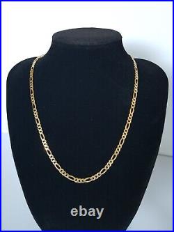 9ct Yellow Gold Figaro Link Chain Necklace 18 Hallmarked
