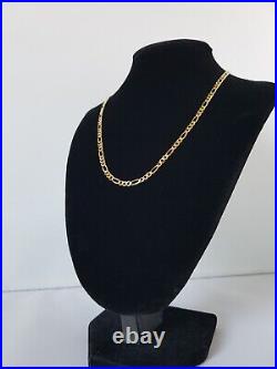9ct Yellow Gold Figaro Link Chain Necklace 18 Hallmarked