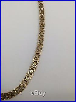 9ct Yellow Gold Flat Byzantine Chain Solid 20 56.7g Fully Hallmarked