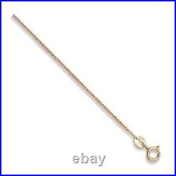 9ct Yellow Gold Flat Spiga Wheat Chain Necklace 1mm Thick Various Lengths