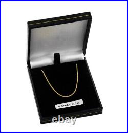 9ct Yellow Gold Flat Spiga Wheat Chain Necklace 1mm Thick Various Lengths