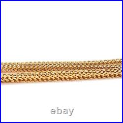 9ct Yellow Gold Franco Chain Necklace, 2.5mm Width Genuine 375 Hallmarked